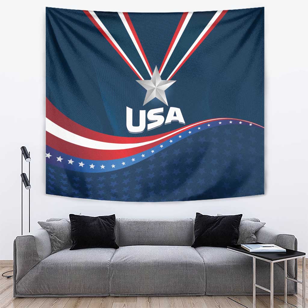 USA Star Medal Tapestry United States of America Champion - Wonder Print Shop