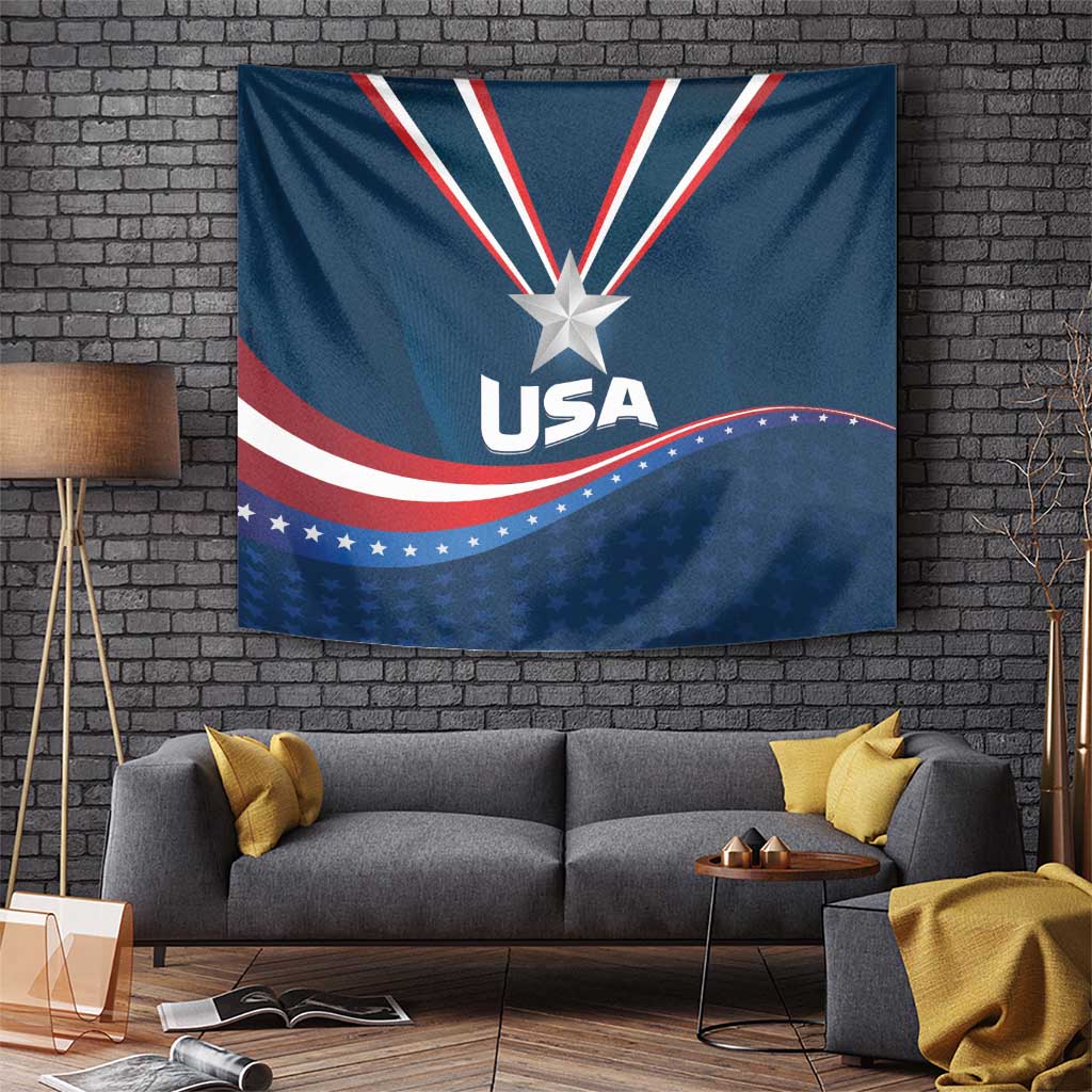 USA Star Medal Tapestry United States of America Champion - Wonder Print Shop