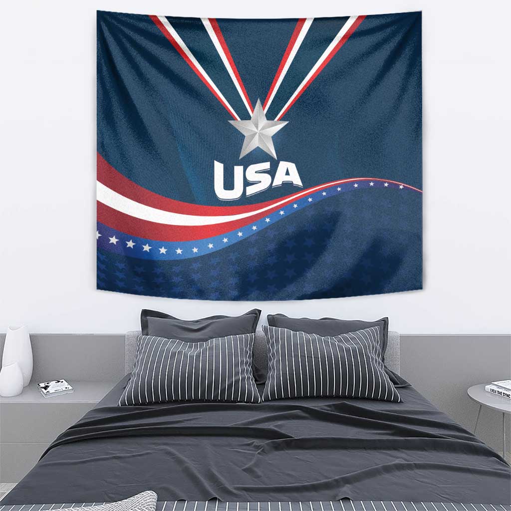USA Star Medal Tapestry United States of America Champion - Wonder Print Shop