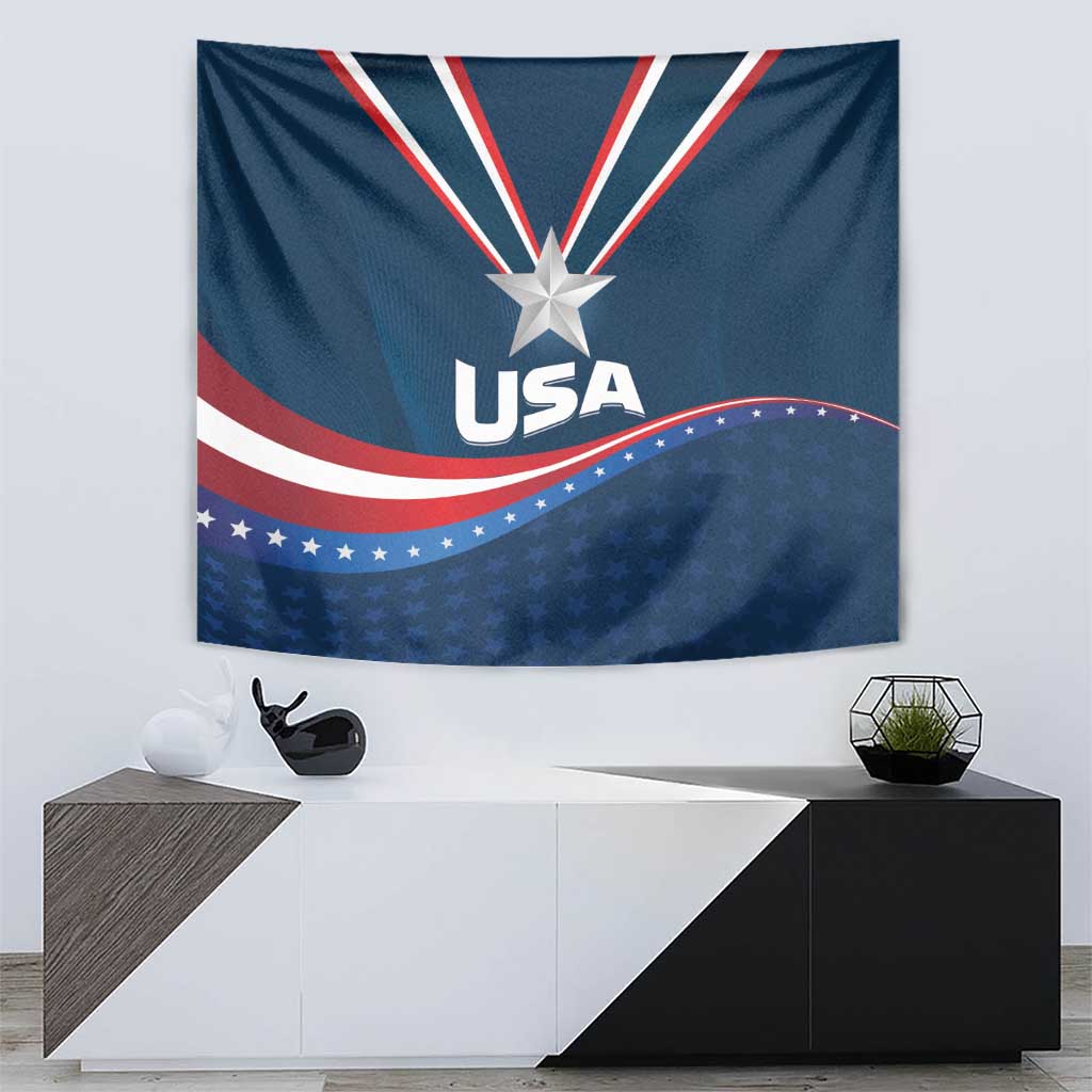 USA Star Medal Tapestry United States of America Champion - Wonder Print Shop