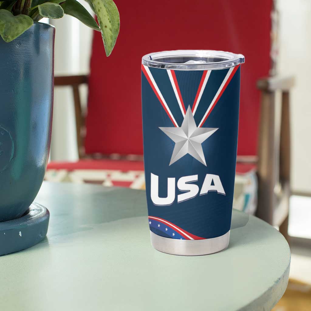 USA Star Medal Tumbler Cup United States of America Champion - Wonder Print Shop