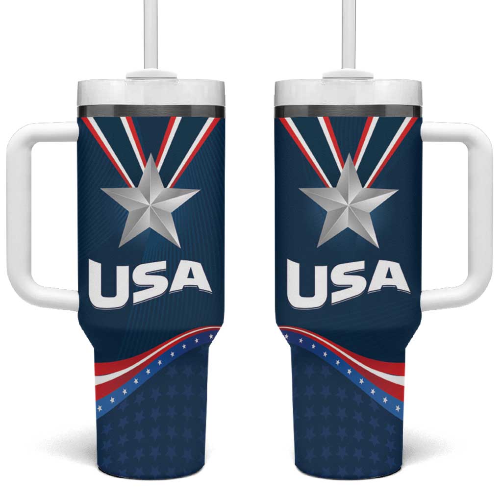 USA Star Medal Tumbler With Handle United States of America Champion - Wonder Print Shop