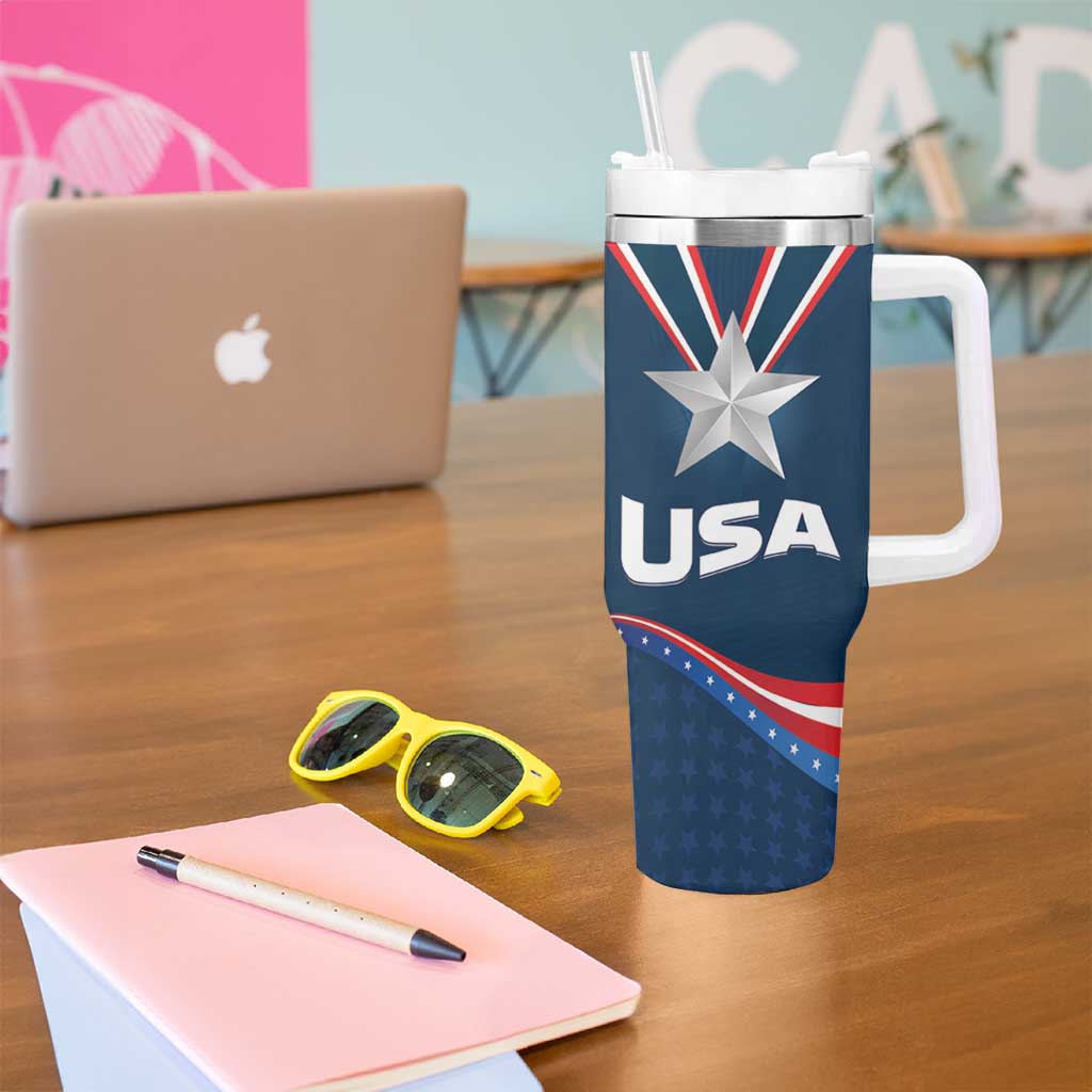 USA Star Medal Tumbler With Handle United States of America Champion - Wonder Print Shop