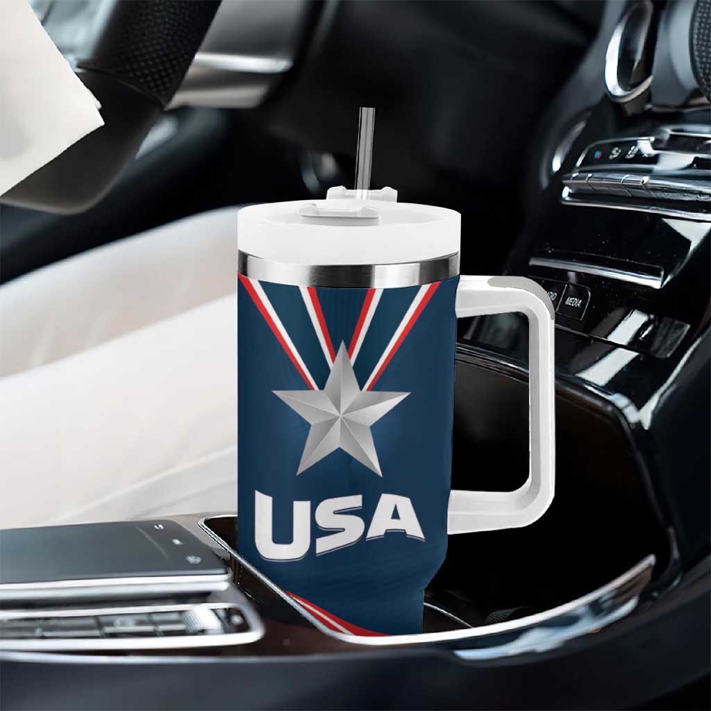 USA Star Medal Tumbler With Handle United States of America Champion - Wonder Print Shop