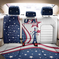 USA Eiffel Tower Back Car Seat Cover One Nation One Team - Wonder Print Shop