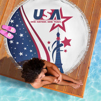 USA Eiffel Tower Beach Blanket One Nation One Team - Wonder Print Shop