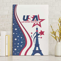 USA Eiffel Tower Canvas Wall Art One Nation One Team - Wonder Print Shop
