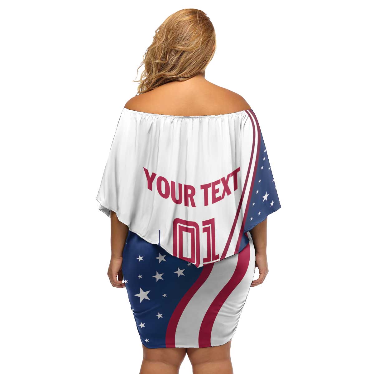 Custom USA Eiffel Tower Family Matching Off Shoulder Short Dress and Hawaiian Shirt One Nation One Team - Wonder Print Shop