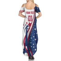 Custom USA Eiffel Tower Family Matching Summer Maxi Dress and Hawaiian Shirt One Nation One Team - Wonder Print Shop
