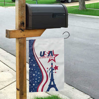 USA Eiffel Tower Garden Flag One Nation One Team - Wonder Print Shop