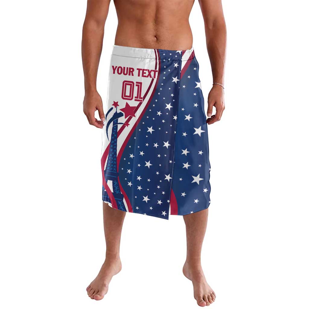 Custom USA Eiffel Tower Lavalava One Nation One Team - Wonder Print Shop