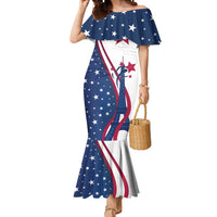 Custom USA Eiffel Tower Mermaid Dress One Nation One Team - Wonder Print Shop