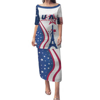 Custom USA Eiffel Tower Puletasi One Nation One Team - Wonder Print Shop