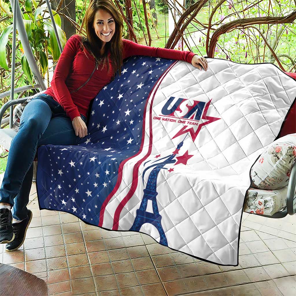 USA Eiffel Tower Quilt One Nation One Team - Wonder Print Shop