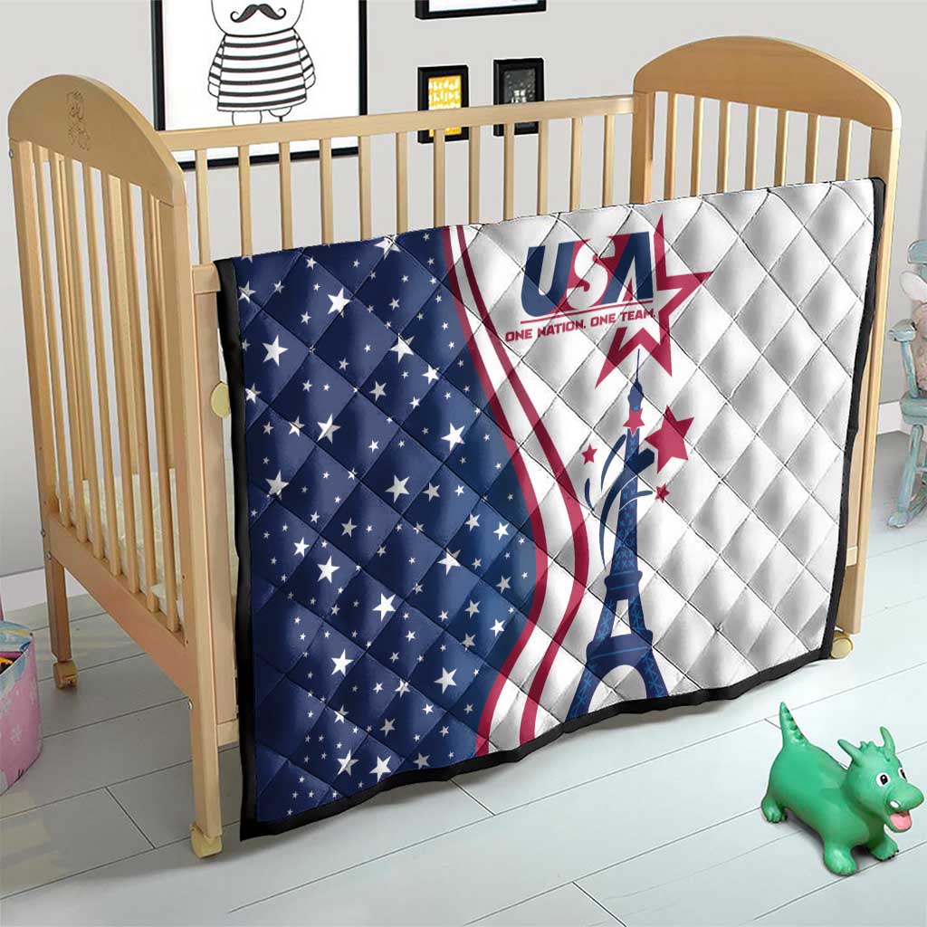 USA Eiffel Tower Quilt One Nation One Team - Wonder Print Shop