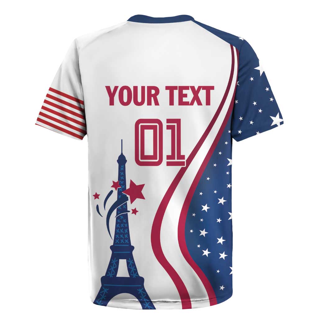 Custom USA Eiffel Tower Rugby Jersey One Nation One Team - Wonder Print Shop