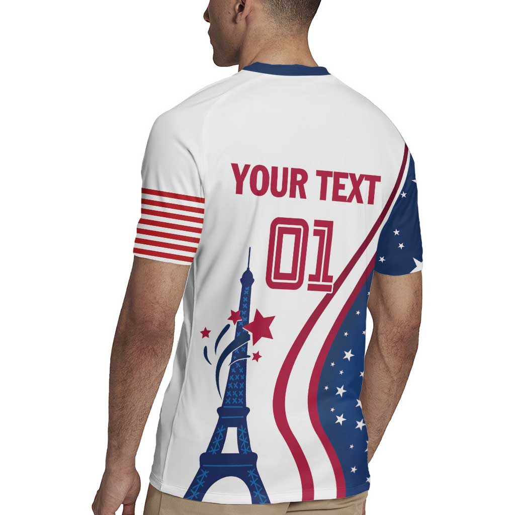 Custom USA Eiffel Tower Rugby Jersey One Nation One Team - Wonder Print Shop