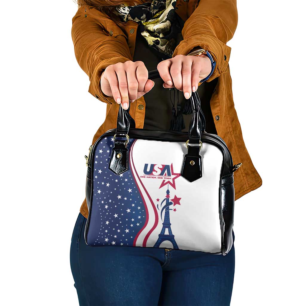 USA Eiffel Tower Shoulder Handbag One Nation One Team
