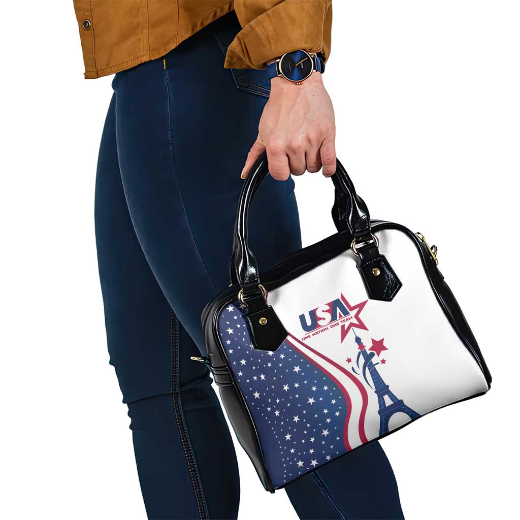 USA Eiffel Tower Shoulder Handbag One Nation One Team