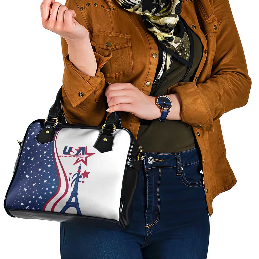 USA Eiffel Tower Shoulder Handbag One Nation One Team