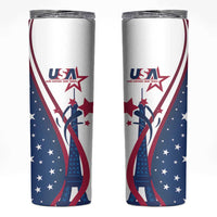 USA Eiffel Tower Skinny Tumbler One Nation One Team - Wonder Print Shop
