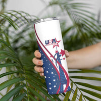 USA Eiffel Tower Skinny Tumbler One Nation One Team - Wonder Print Shop