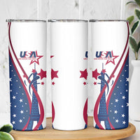 USA Eiffel Tower Skinny Tumbler One Nation One Team - Wonder Print Shop