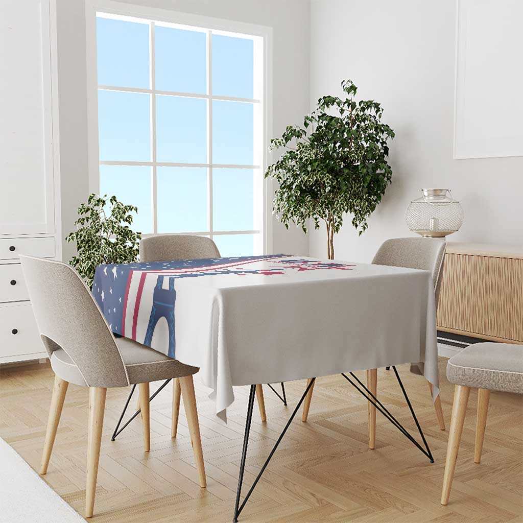 USA Eiffel Tower Tablecloth One Nation One Team - Wonder Print Shop