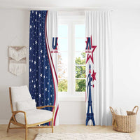 USA Eiffel Tower Window Curtain One Nation One Team - Wonder Print Shop