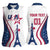 Custom USA Eiffel Tower Women Sleeveless Polo Shirt One Nation One Team - Wonder Print Shop