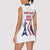 Custom USA Eiffel Tower Women Sleeveless Polo Shirt One Nation One Team - Wonder Print Shop