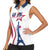 Custom USA Eiffel Tower Women Sleeveless Polo Shirt One Nation One Team - Wonder Print Shop