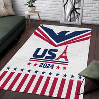 USA 2024 Eiffel Tower Area Rug United States Summer Sport - Wonder Print Shop