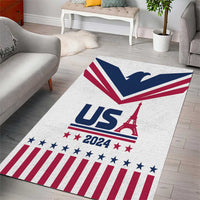 USA 2024 Eiffel Tower Area Rug United States Summer Sport - Wonder Print Shop