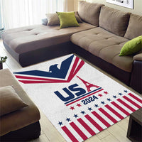 USA 2024 Eiffel Tower Area Rug United States Summer Sport - Wonder Print Shop