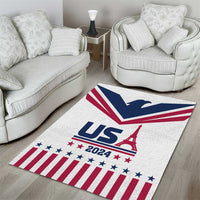 USA 2024 Eiffel Tower Area Rug United States Summer Sport - Wonder Print Shop