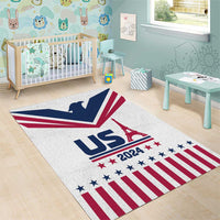 USA 2024 Eiffel Tower Area Rug United States Summer Sport - Wonder Print Shop