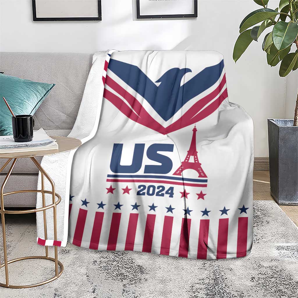 USA 2024 Eiffel Tower Blanket United States Summer Sport