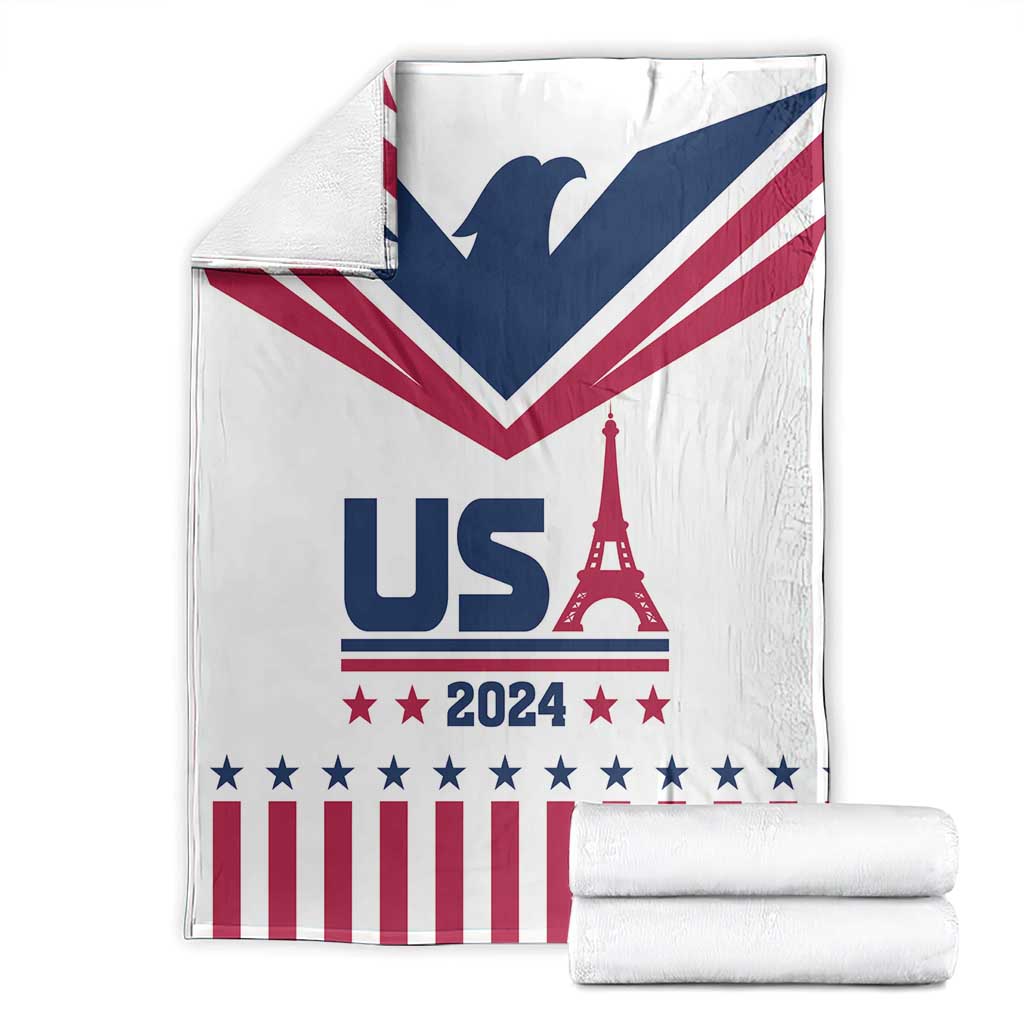 USA 2024 Eiffel Tower Blanket United States Summer Sport