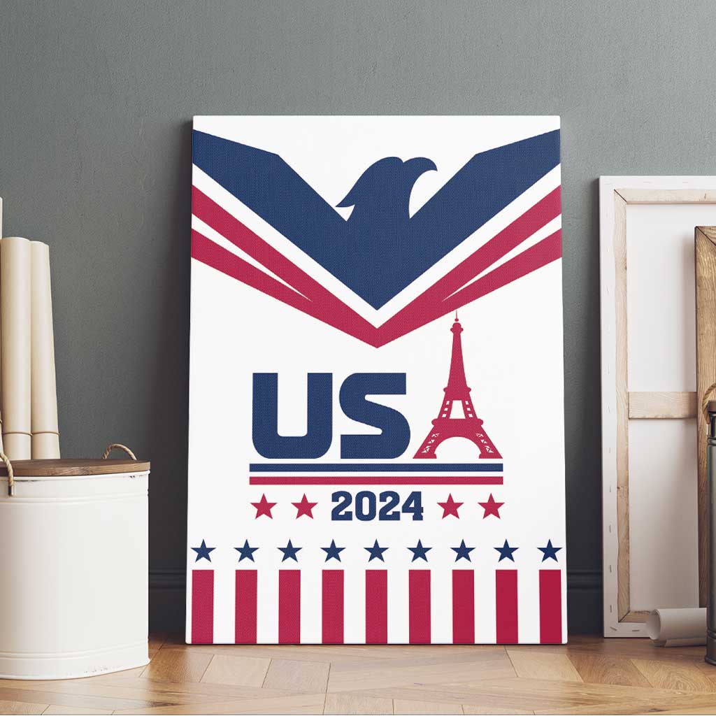 USA 2024 Eiffel Tower Canvas Wall Art United States Summer Sport - Wonder Print Shop