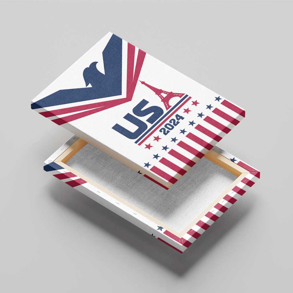 USA 2024 Eiffel Tower Canvas Wall Art United States Summer Sport - Wonder Print Shop