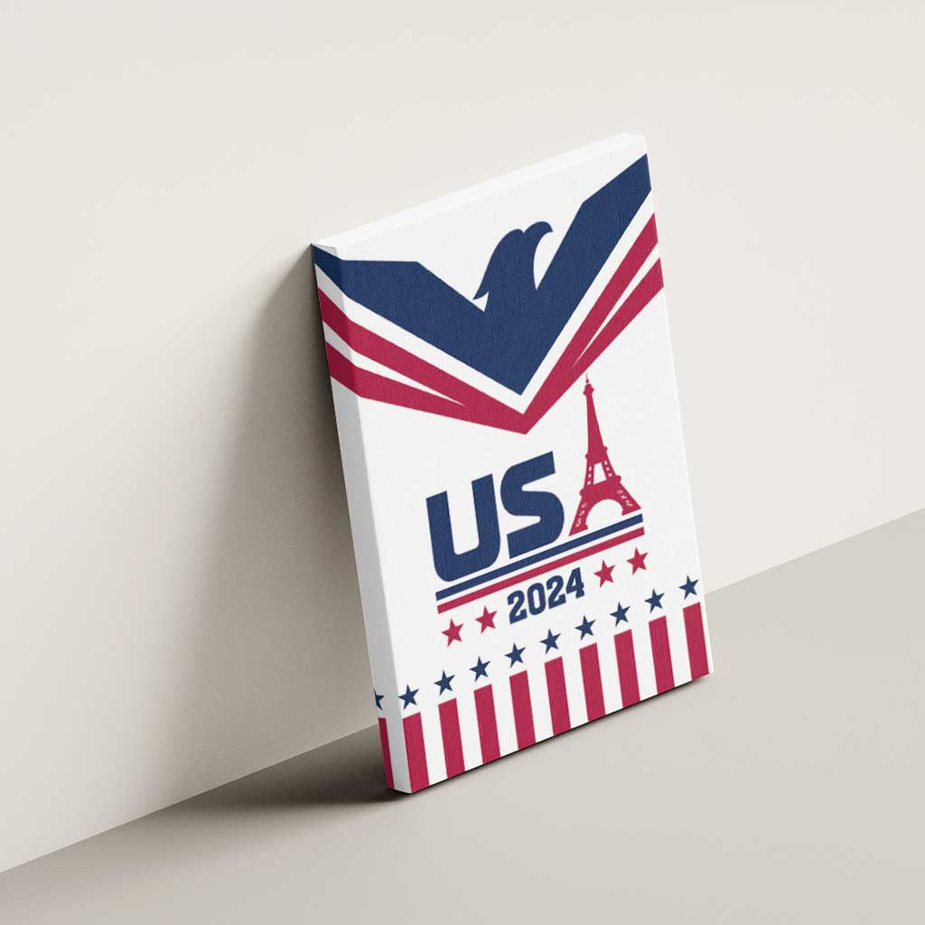 USA 2024 Eiffel Tower Canvas Wall Art United States Summer Sport - Wonder Print Shop