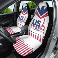 USA 2024 Eiffel Tower Car Seat Cover United States Summer Sport - Wonder Print Shop