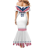 Custom USA 2024 Eiffel Tower Family Matching Mermaid Dress and Hawaiian Shirt United States Summer Sport - Wonder Print Shop