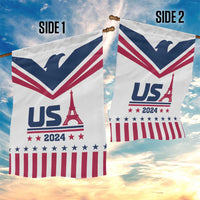 USA 2024 Eiffel Tower Garden Flag United States Summer Sport - Wonder Print Shop