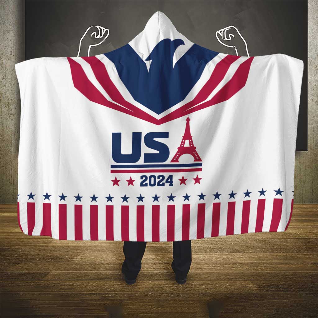 USA 2024 Eiffel Tower Hooded Blanket United States Summer Sport
