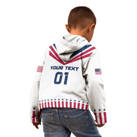 Custom USA 2024 Eiffel Tower Kid Hoodie United States Summer Sport - Wonder Print Shop