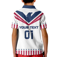 Custom USA 2024 Eiffel Tower Kid Polo Shirt United States Summer Sport - Wonder Print Shop