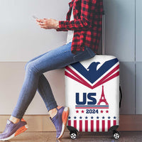 USA 2024 Eiffel Tower Luggage Cover United States Summer Sport - Wonder Print Shop