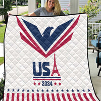 USA 2024 Eiffel Tower Quilt United States Summer Sport - Wonder Print Shop
